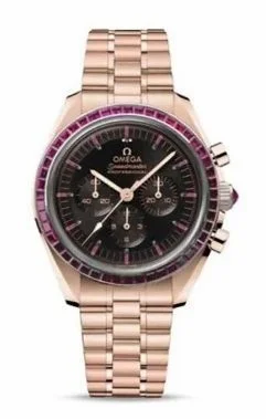 Omega Speedmaster Professional Moonwatch 3861 Sedna Gold - Ruby / Black - Ruby / Bracelet 310.55.42.50.51.001 (31055425051001)